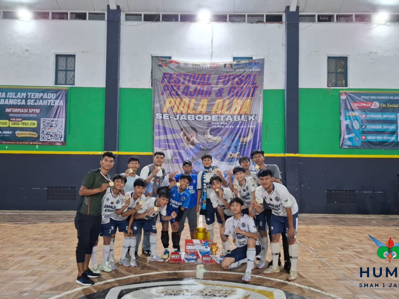 TIM FUTSAL SMAN 1 JASINGA RAIH 2 PENGHARGAAN DALAM SEPEKAN